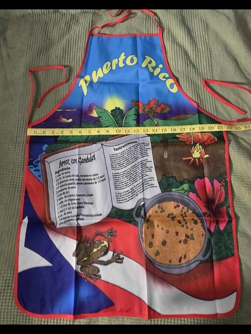 Puerto Rico Souvenir Colorful Kitchen Apron - Picture 5 of 10